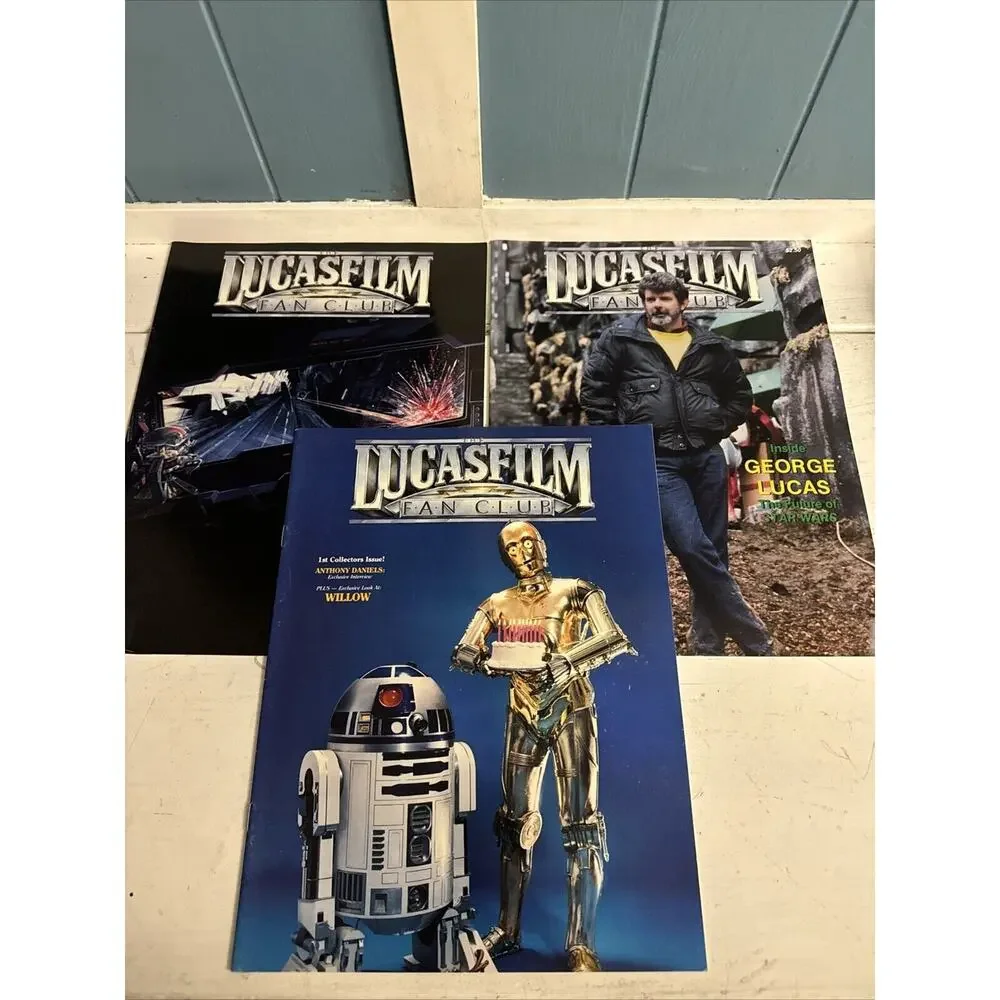 3 Lucasfilm‎ Fan Club Magazine Lot George Lucas Star Wars Willow 1987 1 2 1989 6